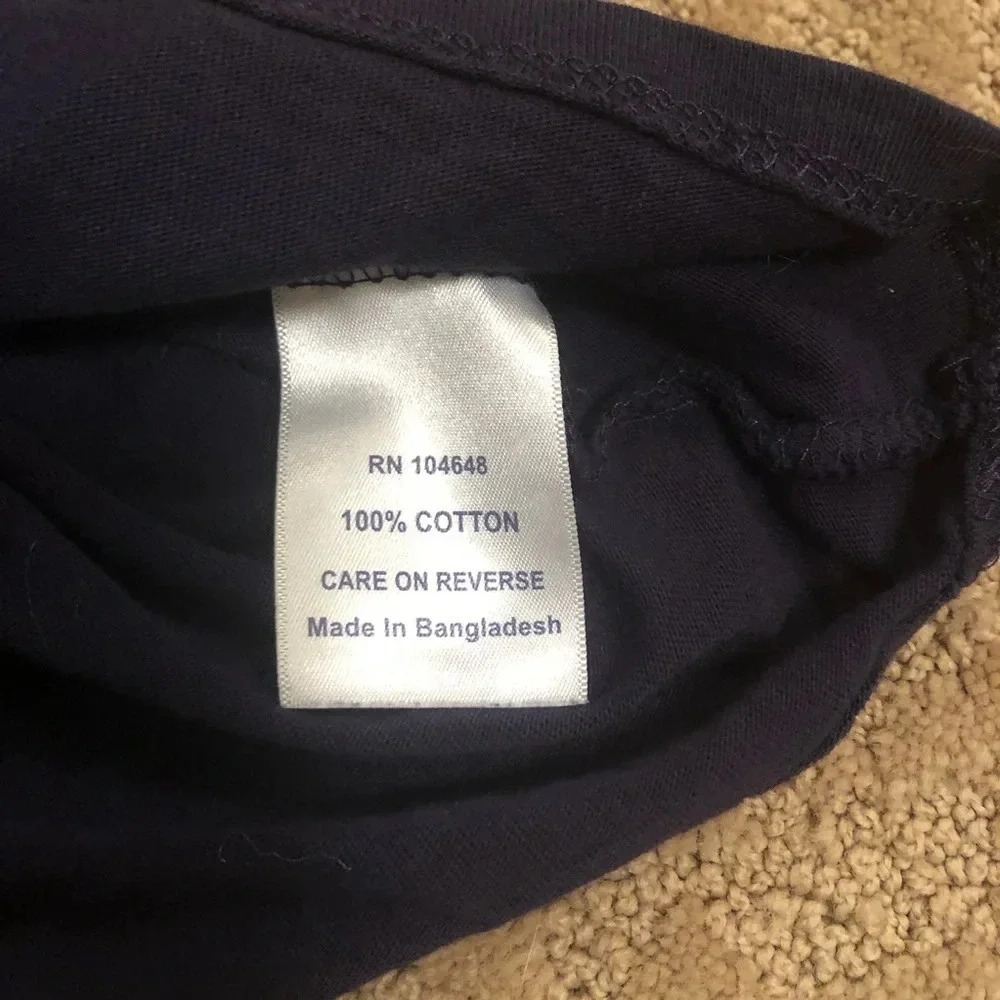 Villanova girls v-neck navy tee shirt small 6/6x - Picture 4 of 5